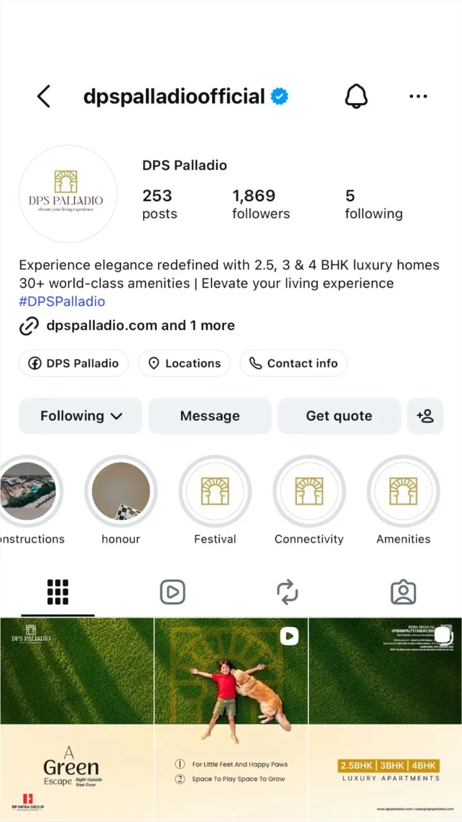 DPS Palladio Real Estate Instagram Campaign